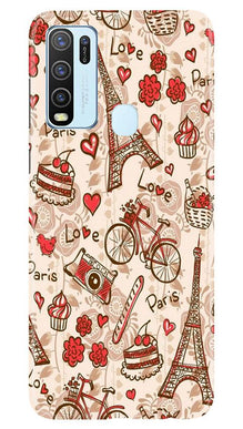 Love Paris Mobile Back Case for Vivo Y30  (Design - 103)