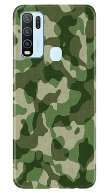 Army Camouflage Mobile Back Case for Vivo Y30  (Design - 106)