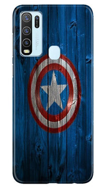 Captain America Superhero Mobile Back Case for Vivo Y30  (Design - 118)