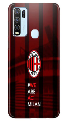 AC Milan Mobile Back Case for Vivo Y30  (Design - 155)