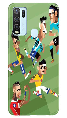 Football Mobile Back Case for Vivo Y30  (Design - 166)