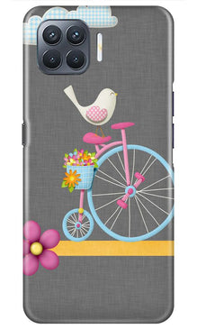 Sparron with cycle Mobile Back Case for Oppo A93 (Design - 34)