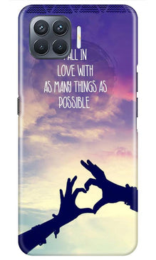 Fall in love Mobile Back Case for Oppo A93 (Design - 50)