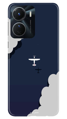 Clouds Plane Mobile Back Case for Vivo T2X 5G (Design - 165)