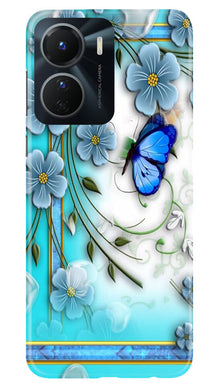 Blue Butterfly Mobile Back Case for Vivo T2X 5G (Design - 21)