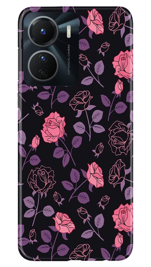 Rose Black Background Case for Vivo T2X 5G