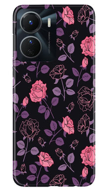 Rose Black Background Mobile Back Case for Vivo T2X 5G (Design - 27)