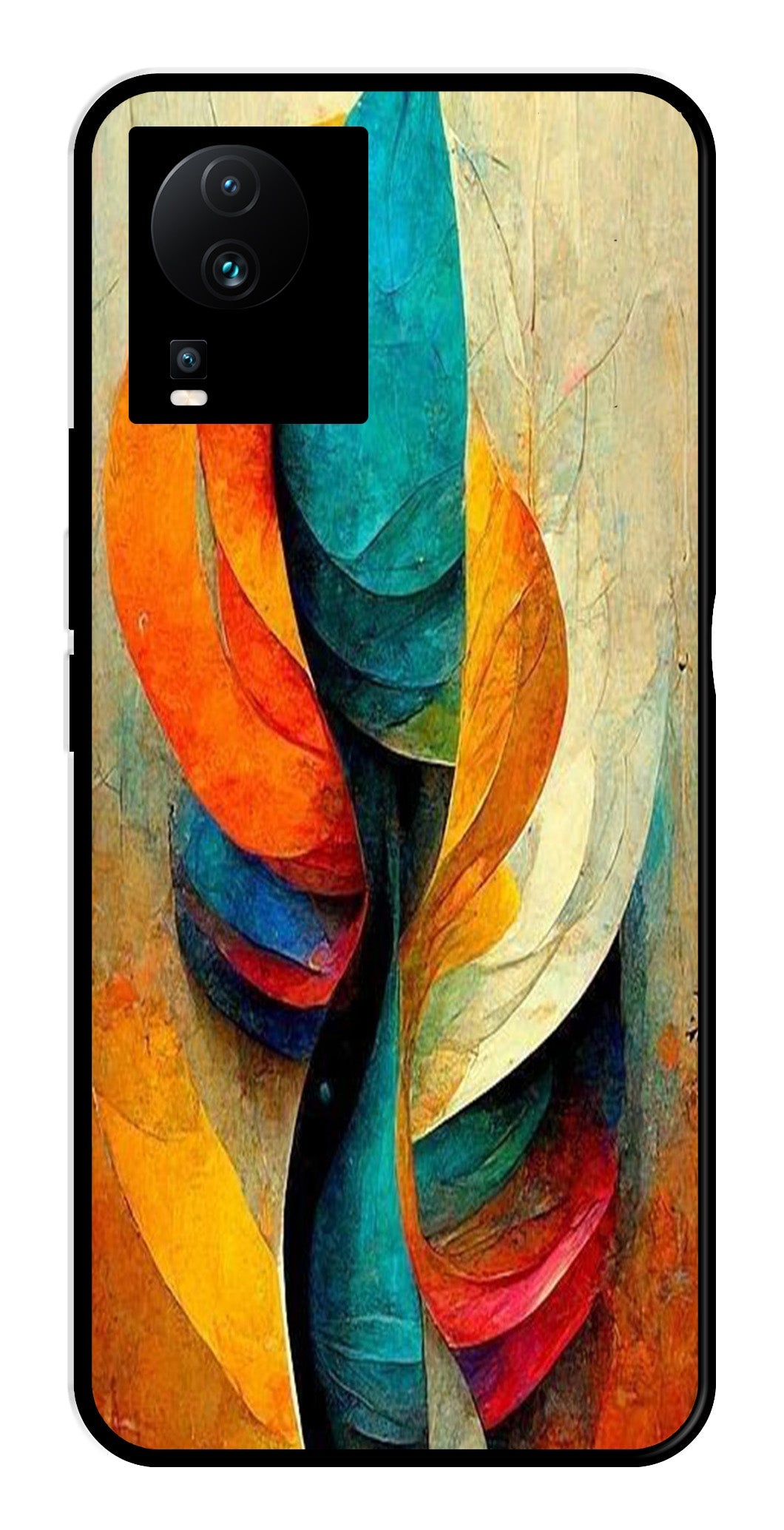 Modern Art Metal Mobile Case for iQOO Neo 7   (Design No -11)