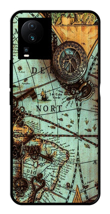 Map Design Metal Mobile Case for iQOO Neo 7