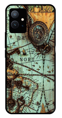 Map Design Metal Mobile Case for Vivo Y75 5G