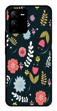 Floral Pattern2 Metal Mobile Case for Vivo V25 Pro