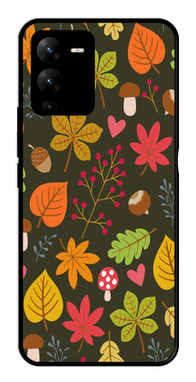 Leaves Design Metal Mobile Case for Vivo V25 Pro