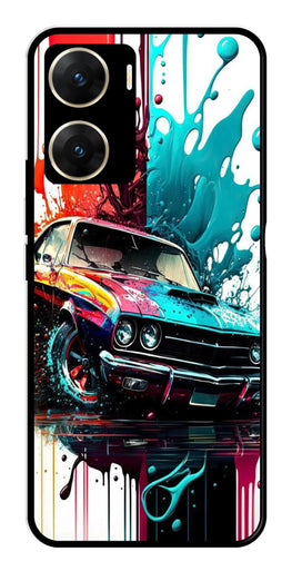 Vintage Car Metal Mobile Case for Vivo V29E 5G   (Design No -29)