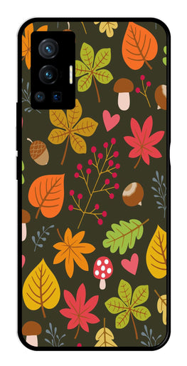 Leaves Design Metal Mobile Case for Vivo X70 Pro   (Design No -51)