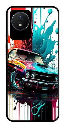 Vintage Car Metal Mobile Case for Vivo Y02