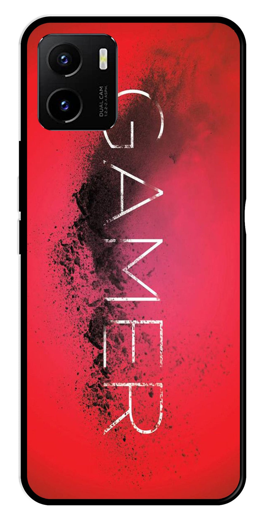 Gamer Pattern Metal Mobile Case for Vivo Y10   (Design No -41)