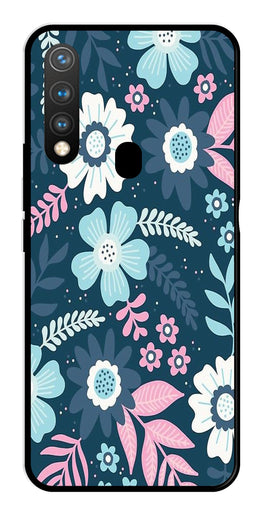 Flower Leaves Design Metal Mobile Case for Vivo Y19   (Design No -50)