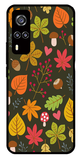 Leaves Design Metal Mobile Case for Vivo Y31   (Design No -51)