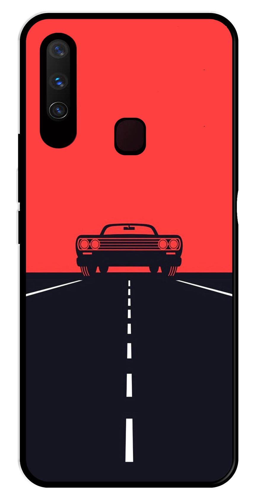 Car Lover Metal Mobile Case for Vivo Y17   (Design No -21)