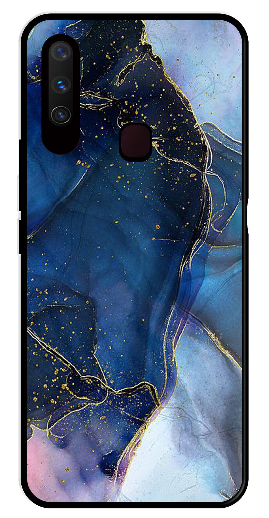 Blue Marble Metal Mobile Case for Vivo Y12   (Design No -34)