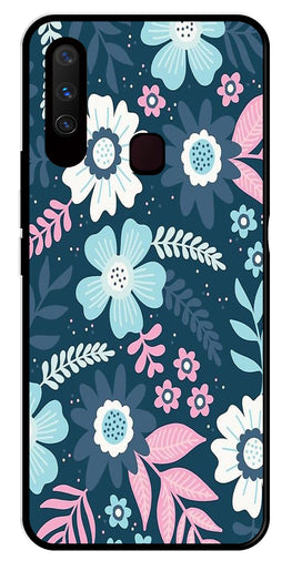 Flower Leaves Design Metal Mobile Case for Vivo Y12   (Design No -50)