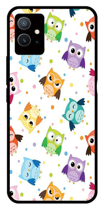 Owls Pattern Metal Mobile Case for Vivo Y33s 5G