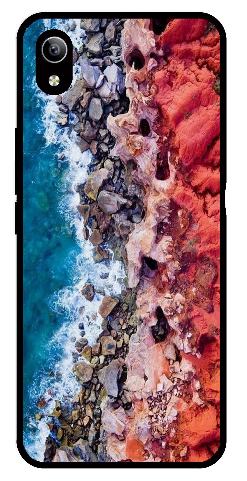 Sea Shore Metal Mobile Case for Vivo Y91i   (Design No -18)