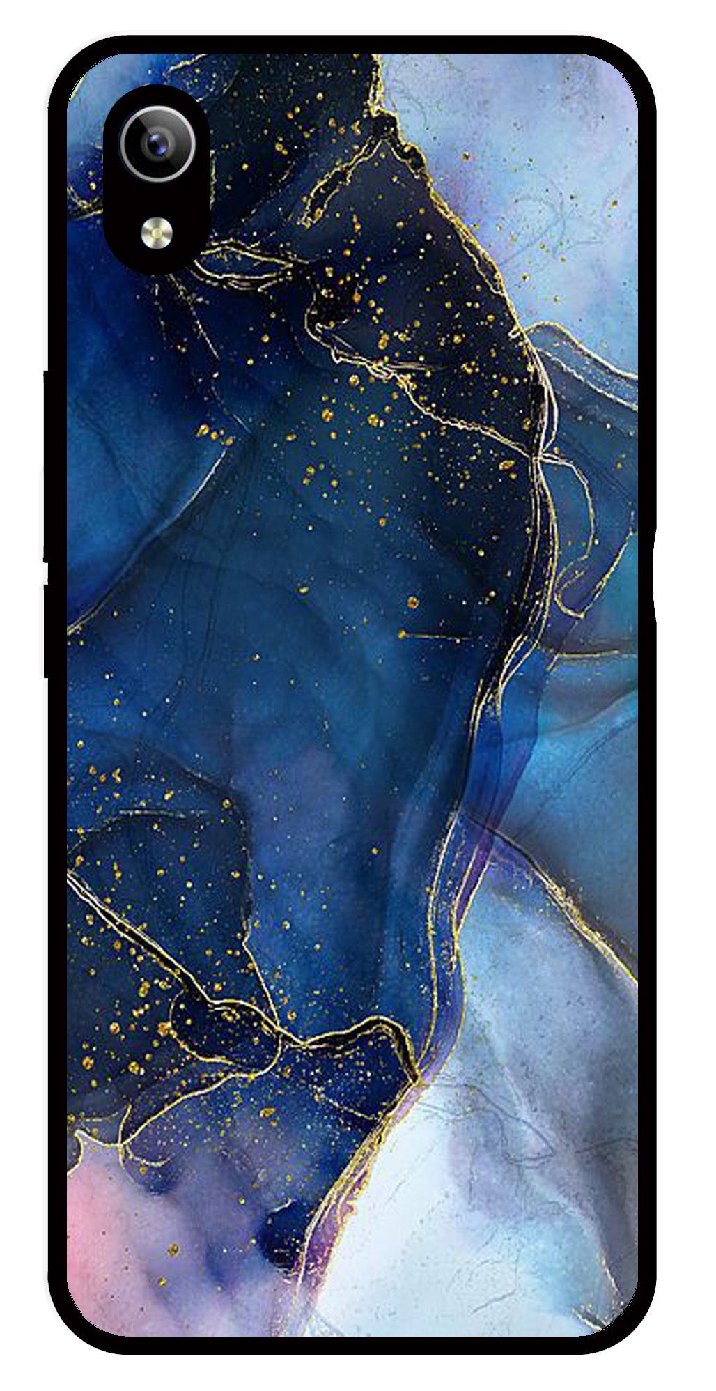 Blue Marble Metal Mobile Case for Vivo Y91i   (Design No -34)