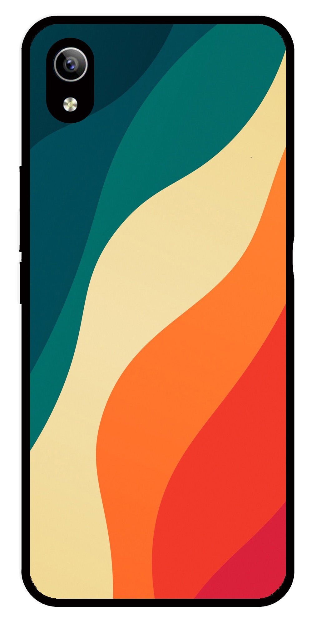 Muted Rainbow Metal Mobile Case for Vivo Y91i   (Design No -39)