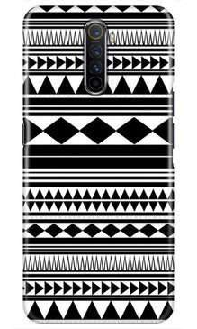 Black white Pattern Mobile Back Case for Realme X2 Pro (Design - 5)