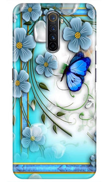 Blue Butterfly Mobile Back Case for Realme X2 Pro (Design - 21)