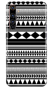 Black white Pattern Mobile Back Case for Realme X50 Pro (Design - 5)