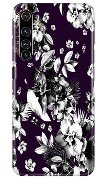 white flowers Mobile Back Case for Realme X50 Pro (Design - 7)