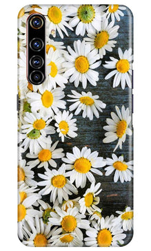 White flowers2 Mobile Back Case for Realme X50 Pro (Design - 62)