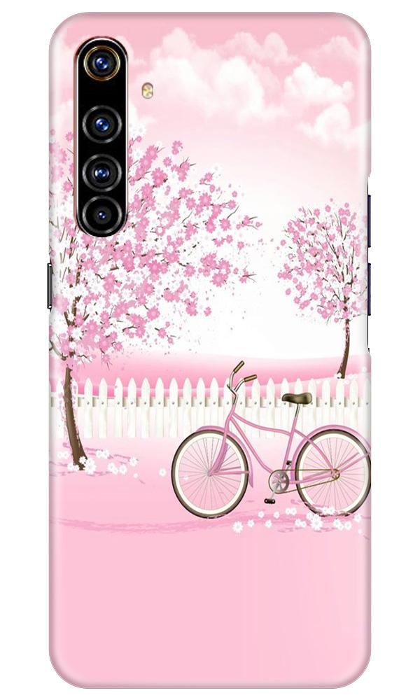 Pink Flowers Cycle Case for Realme X50 Pro(Design - 102)