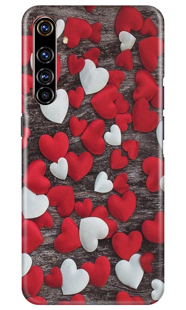 Red White Hearts Case for Realme X50 Pro(Design - 105)