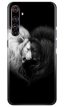 Dark White Lion Mobile Back Case for Realme X50 Pro  (Design - 140)