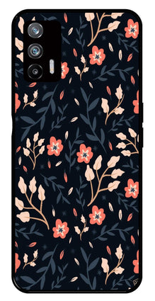 Floral Pattern Metal Mobile Case for Realme X7 Max 5G