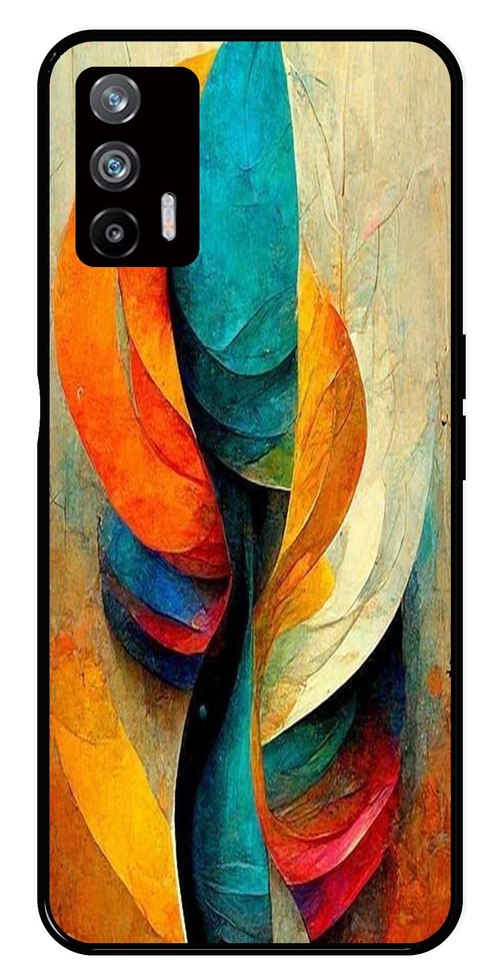 Modern Art Metal Mobile Case for Realme X7 Max 5G   (Design No -11)