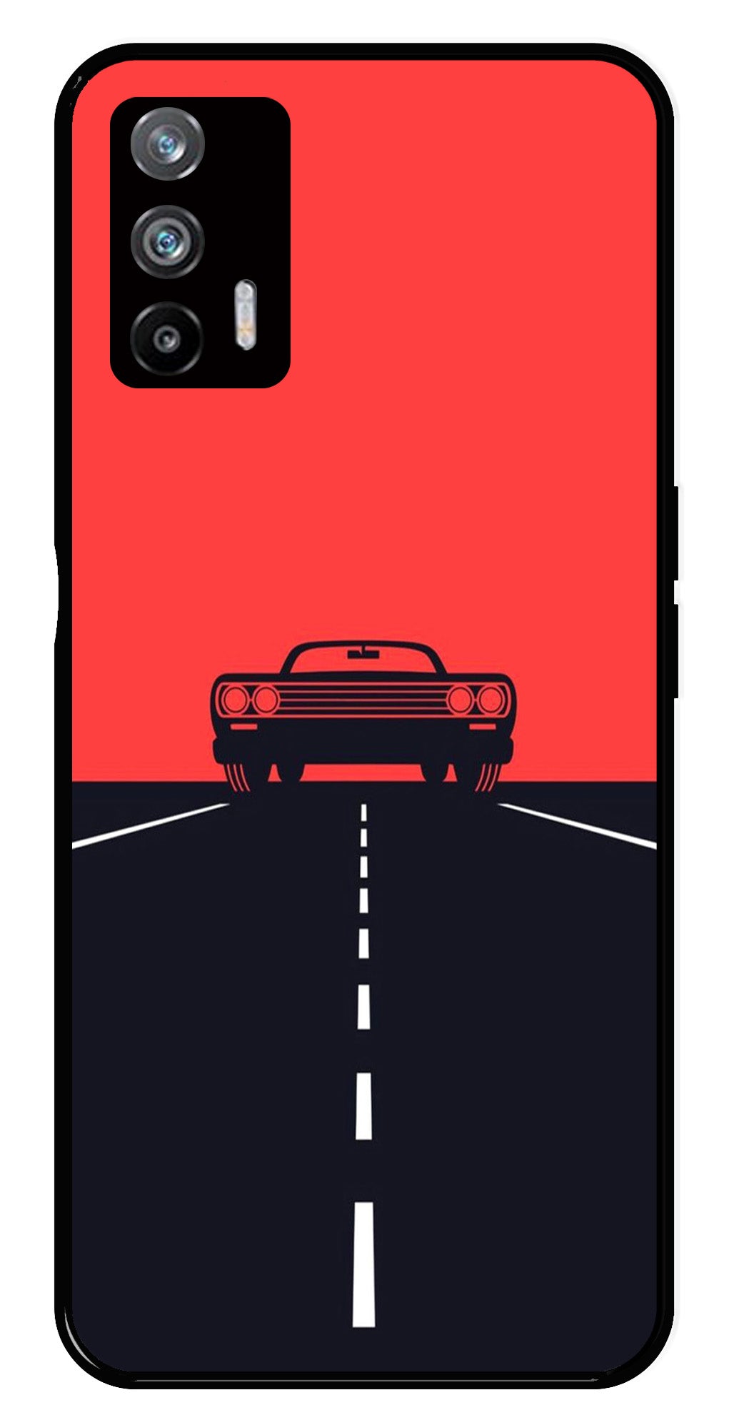 Car Lover Metal Mobile Case for Realme X7 Max 5G   (Design No -21)