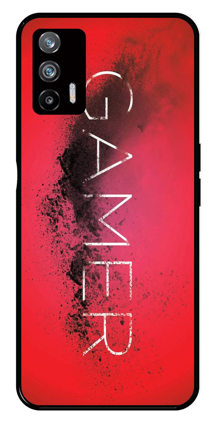 Gamer Pattern Metal Mobile Case for Realme X7 Max 5G   (Design No -41)