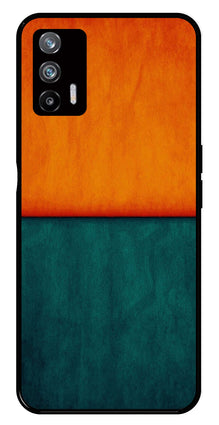 Orange Green Pattern Metal Mobile Case for Realme X7 Max 5G