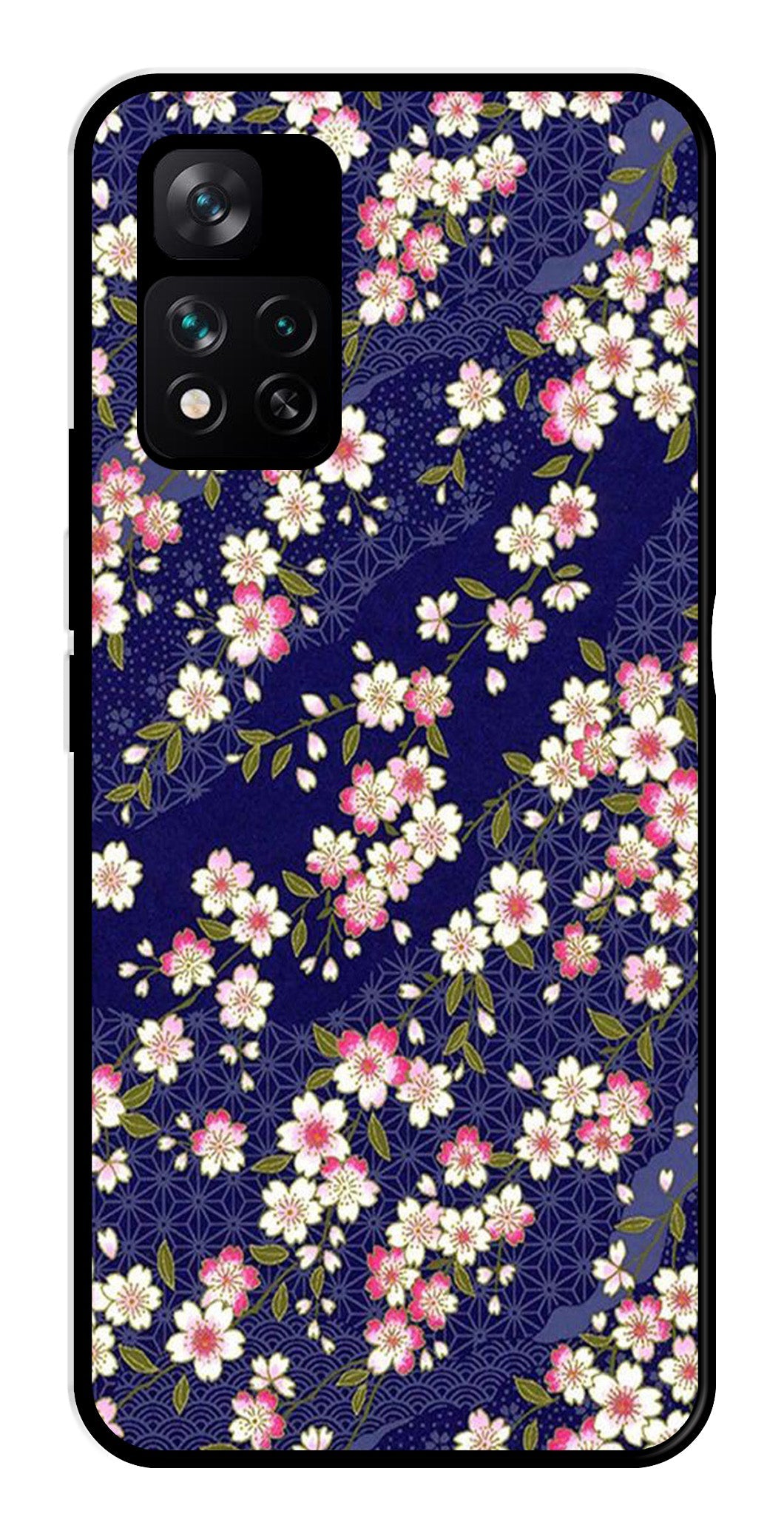 Flower Design Metal Mobile Case for Xiaomi 11i 5G   (Design No -25)