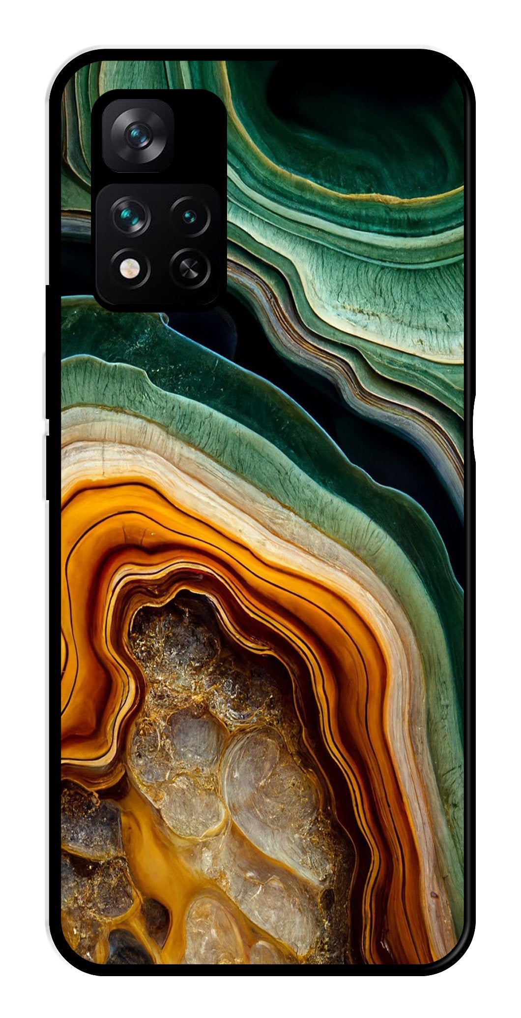 Marble Design Metal Mobile Case for Xiaomi 11i 5G   (Design No -28)