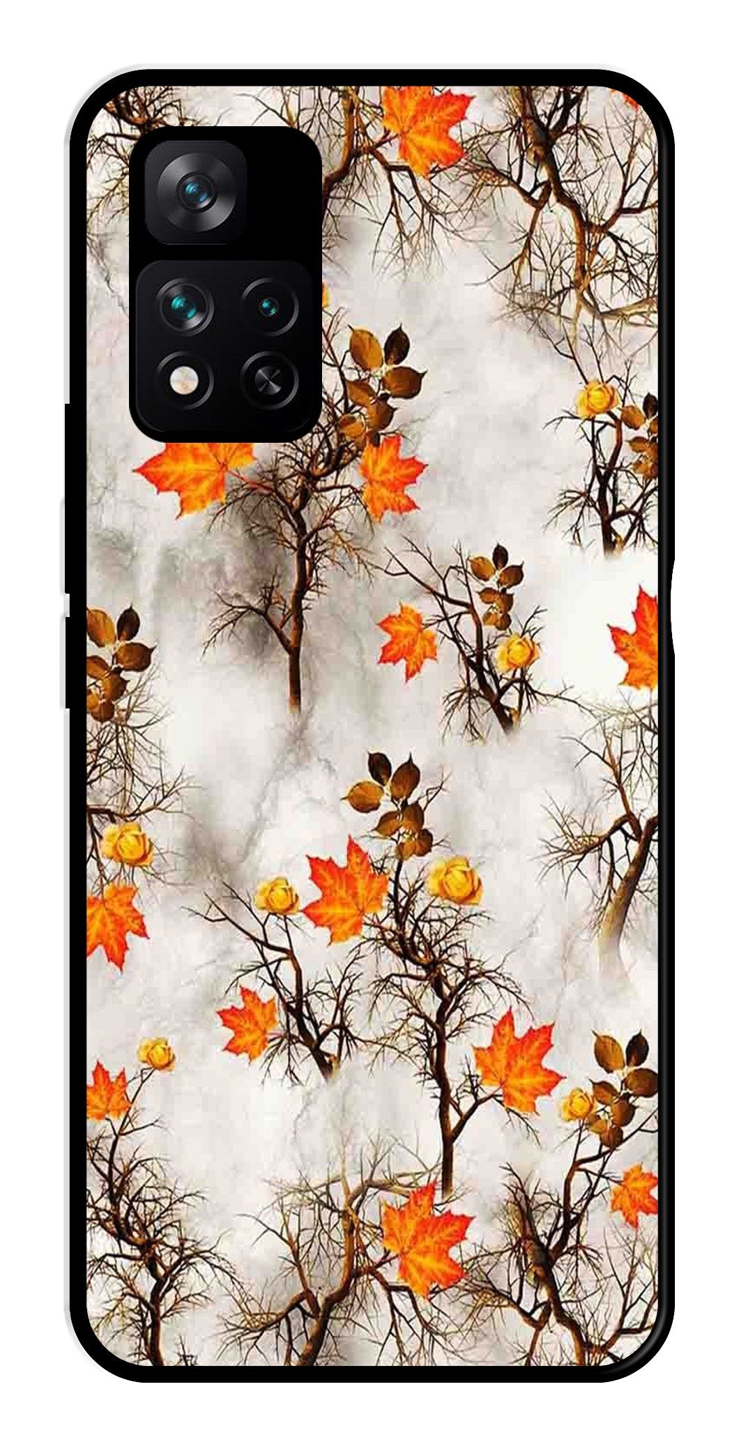 Autumn leaves Metal Mobile Case for Xiaomi 11i 5G   (Design No -55)