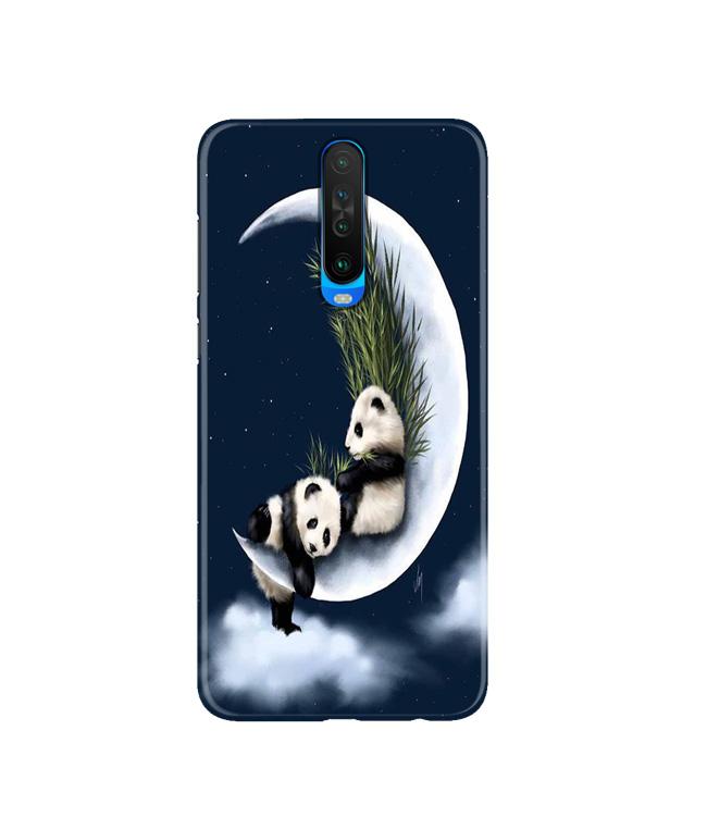 Panda Moon Mobile Back Case for Poco X2(Design - 318)