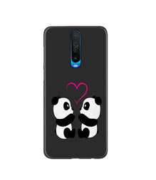 Panda Love Mobile Back Case for Poco X2  (Design - 398)
