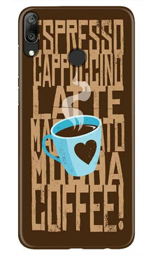 Love Coffee Mobile Back Case for Honor Play (Design - 351)