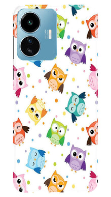 Owl Baground Pattern shore Mobile Back Case for iQOO Z6 Lite 5G (Design - 13)