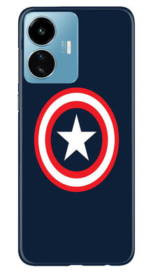 Captain America Mobile Back Case for iQOO Z6 Lite 5G (Design - 42)